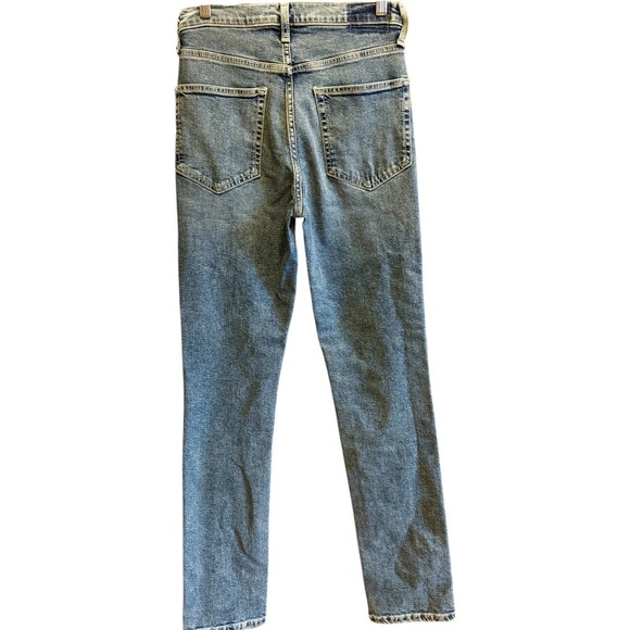 NWT ETICA Women's Medium Wash High Rise Straight ETHICALLY MADE‎ Blue Jeans 27 - Picture 2 of 4